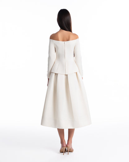 Pleated Midi Skirt
