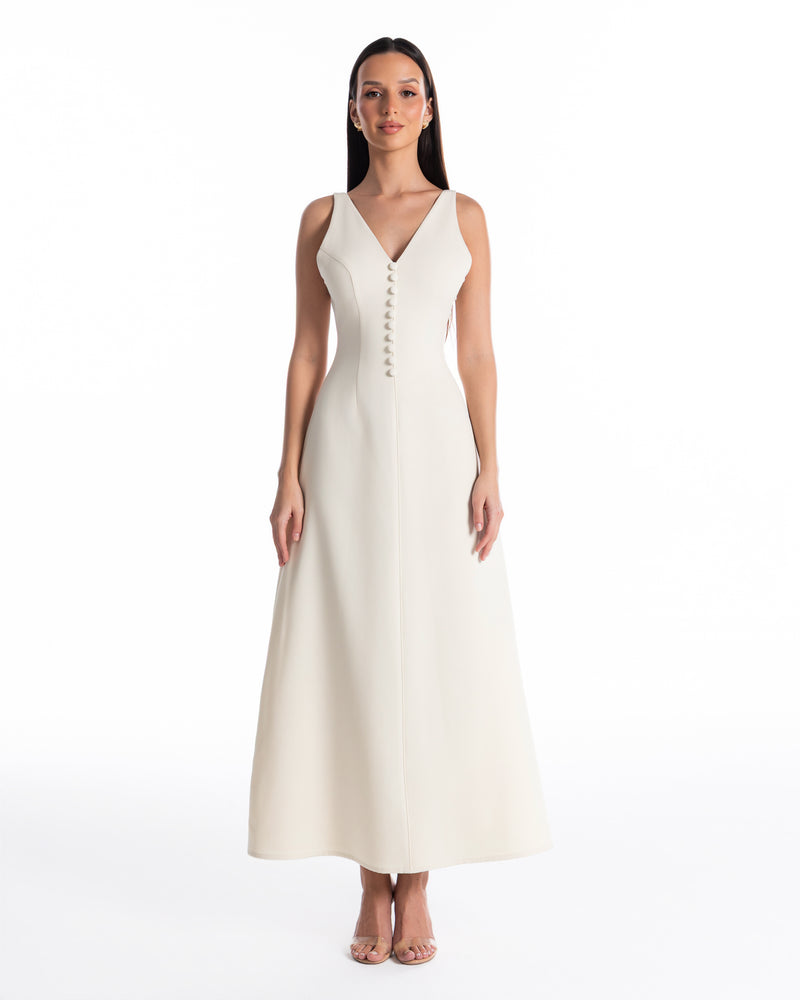 Deep V Neck Dress