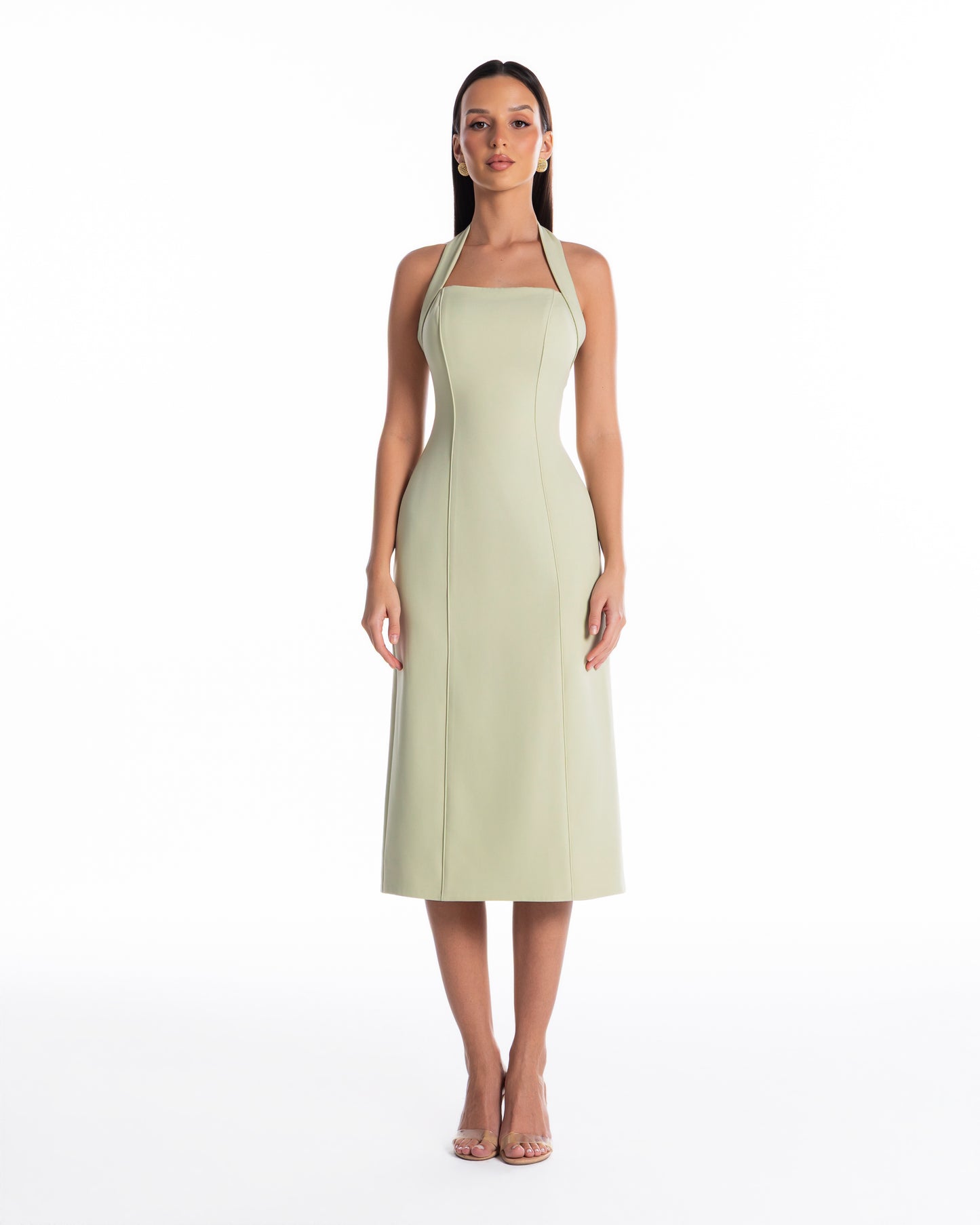 Halter Bodycon Midi Dress