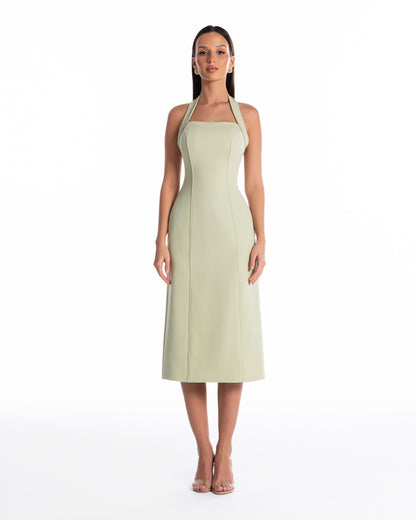 Halter Bodycon Midi Dress