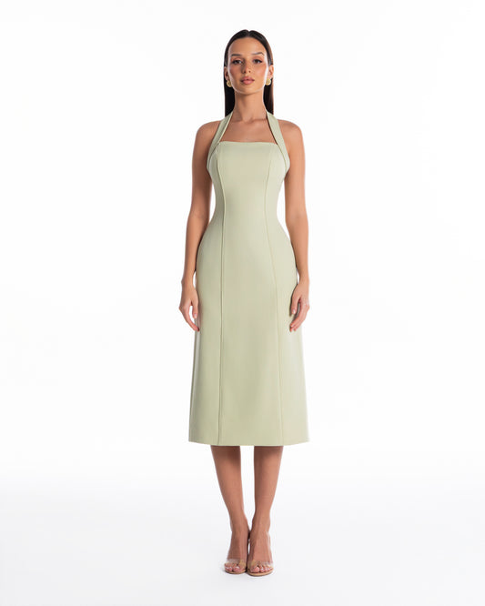 Halter Bodycon Midi Dress