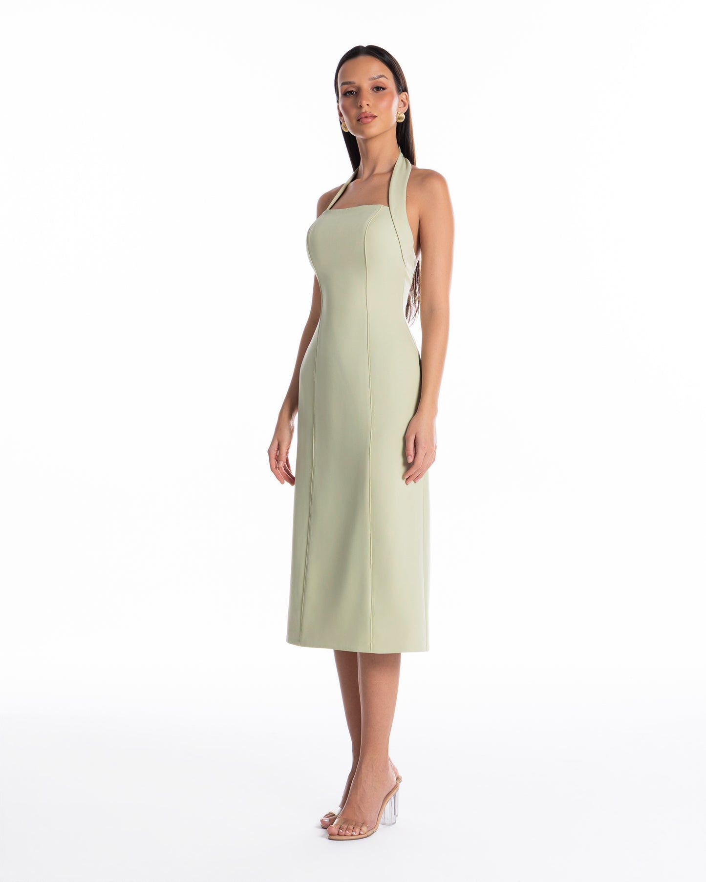 Halter Bodycon Midi Dress