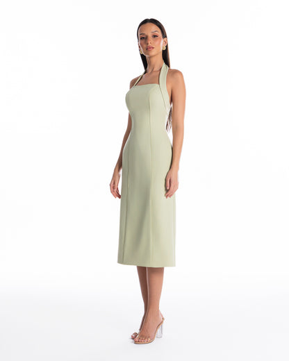 Halter Bodycon Midi Dress