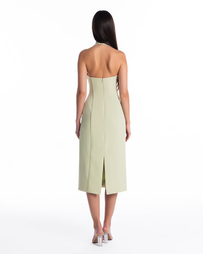 Halter Bodycon Midi Dress