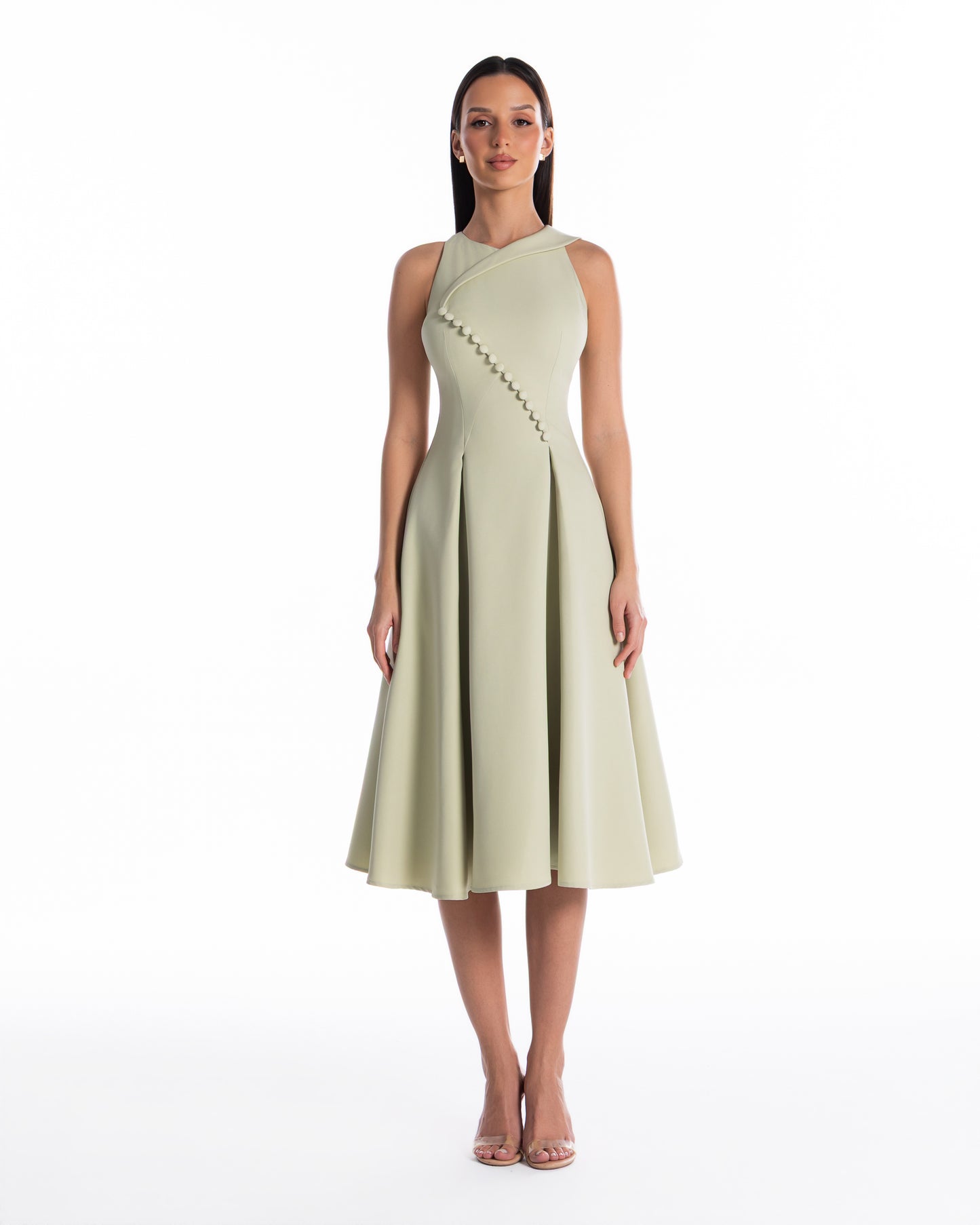 Overlap Midi Dress