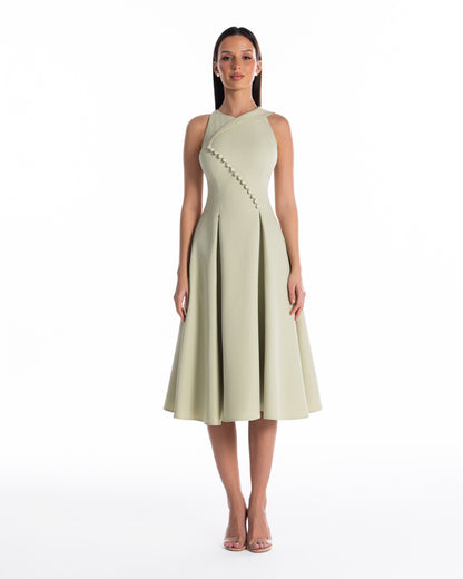 Overlap Midi Dress